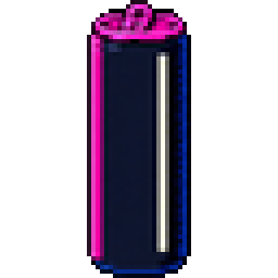 Pixel-art Never Sober energy can
