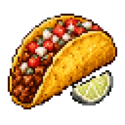 Pixel-art taco