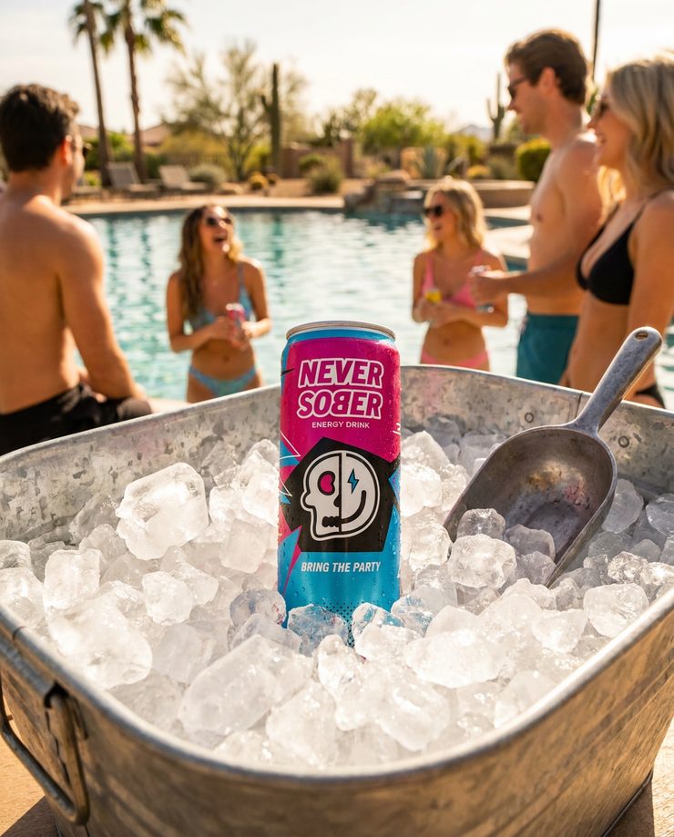 Cold one in the cooler ice