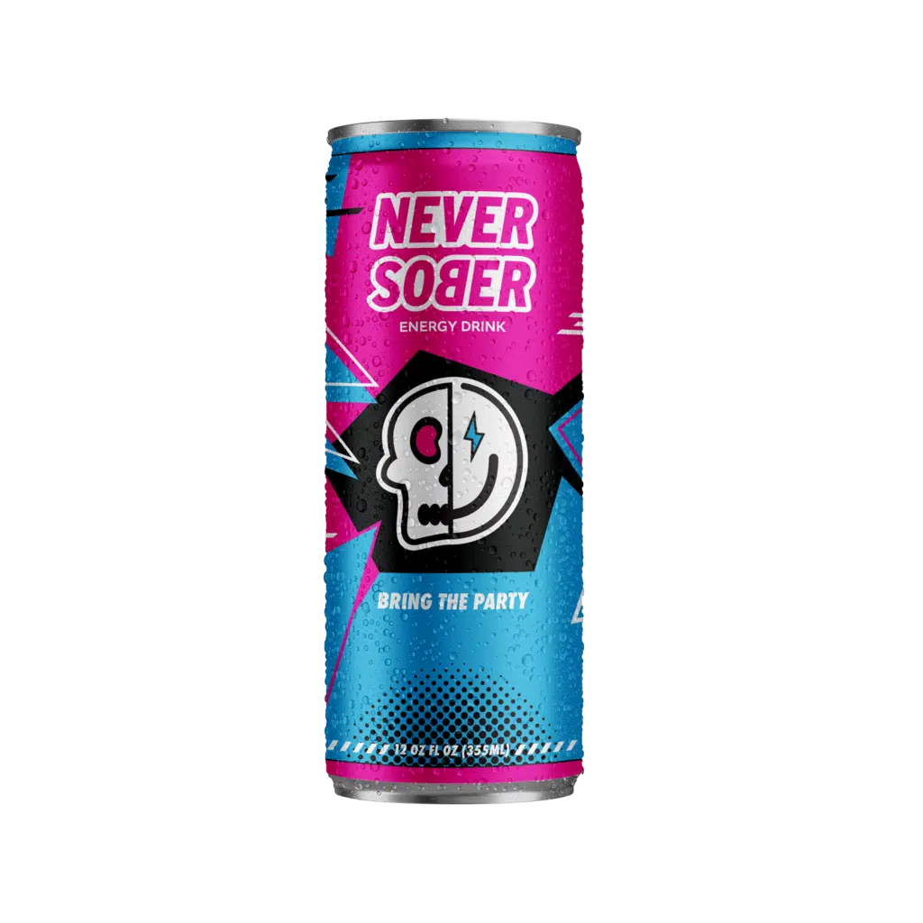 Regular Never Sober energy drink can