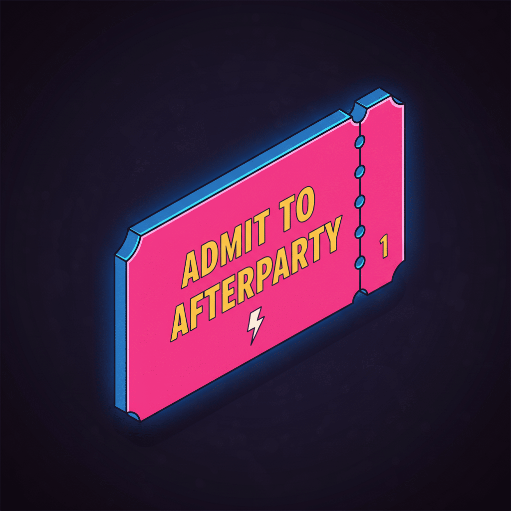 Never Sober Afterparty welcome package